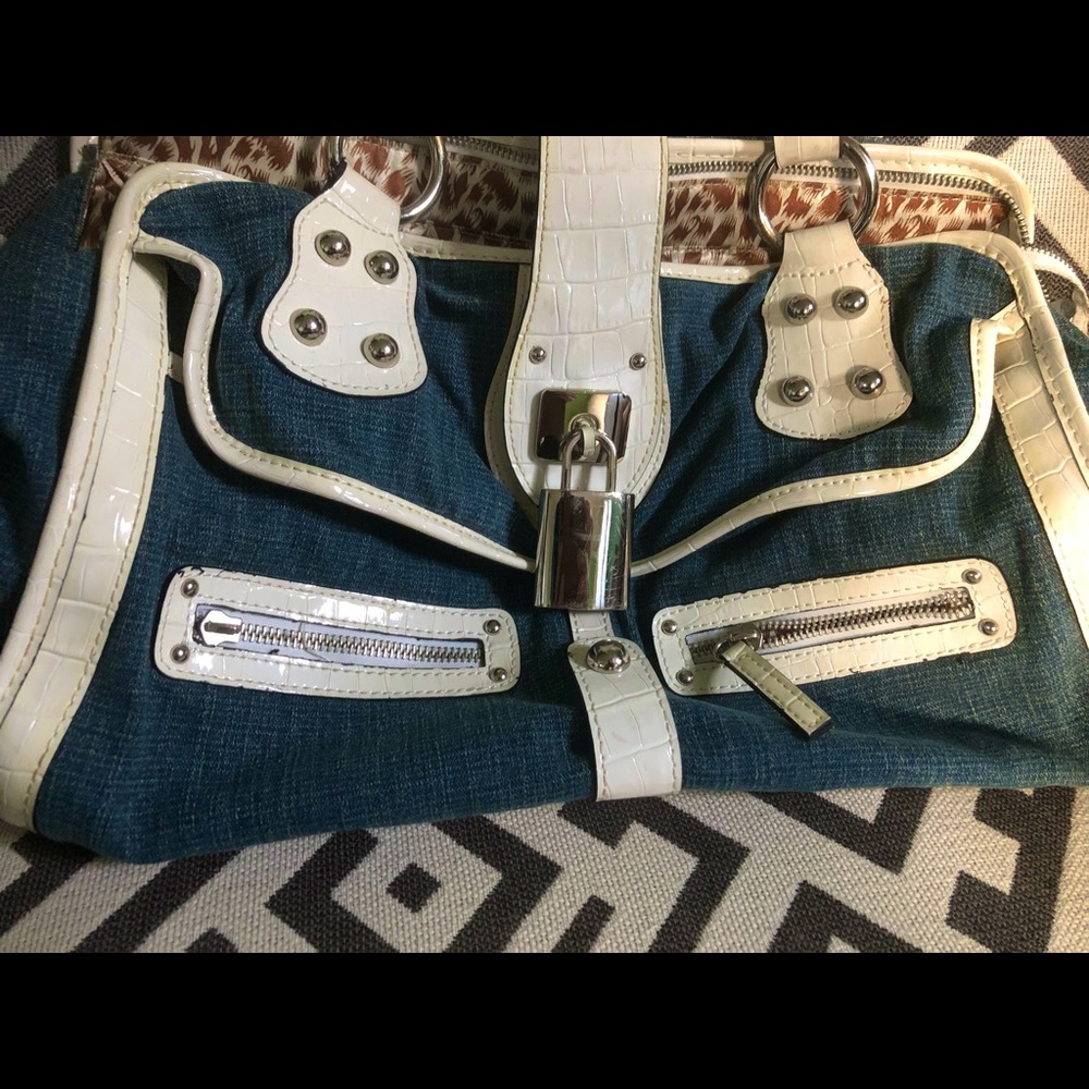 Blue jeans fabric purse
